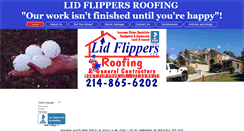 Desktop Screenshot of lidflipperroofing.com